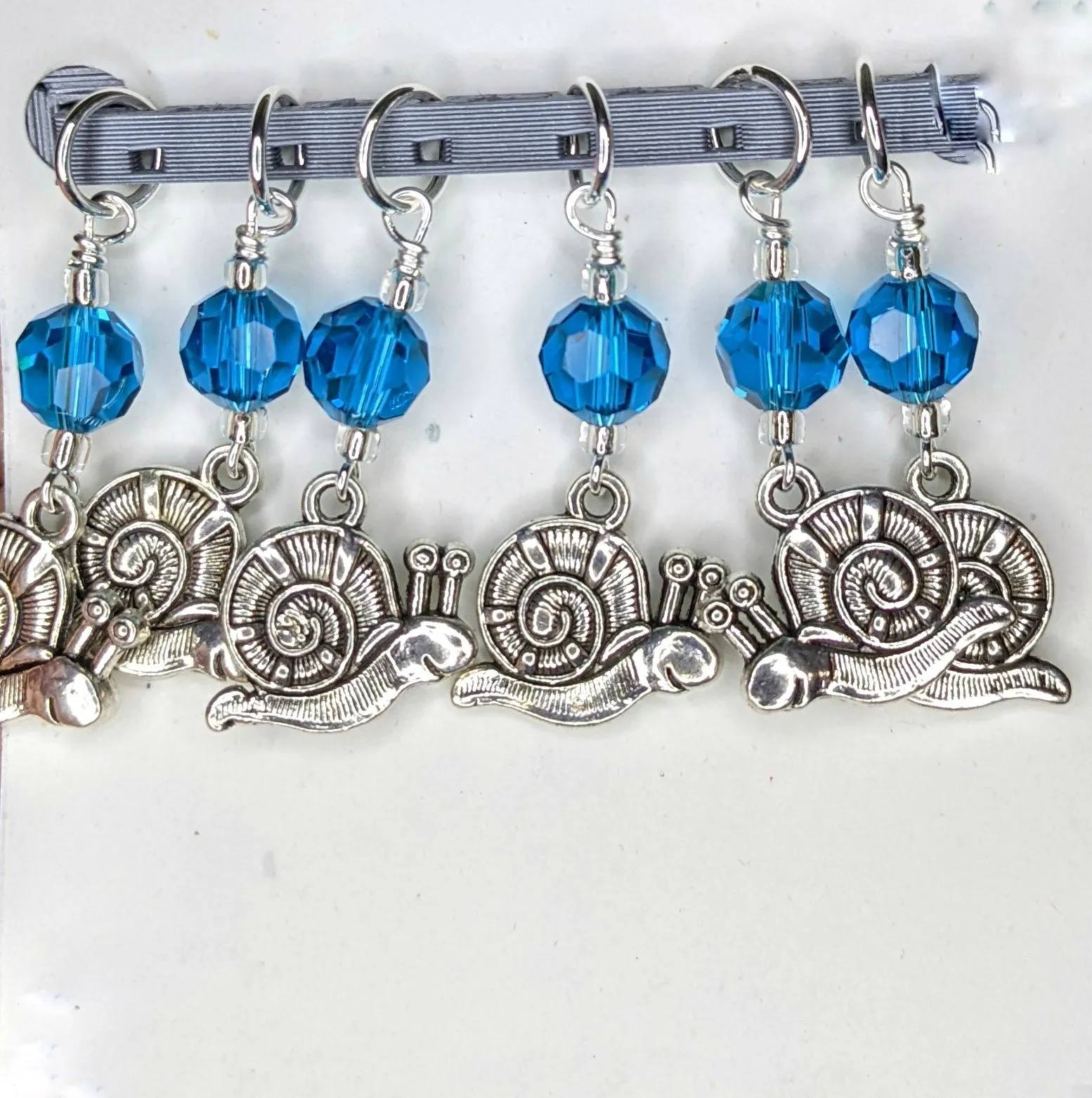 Teal Snail Stitch Marker Set