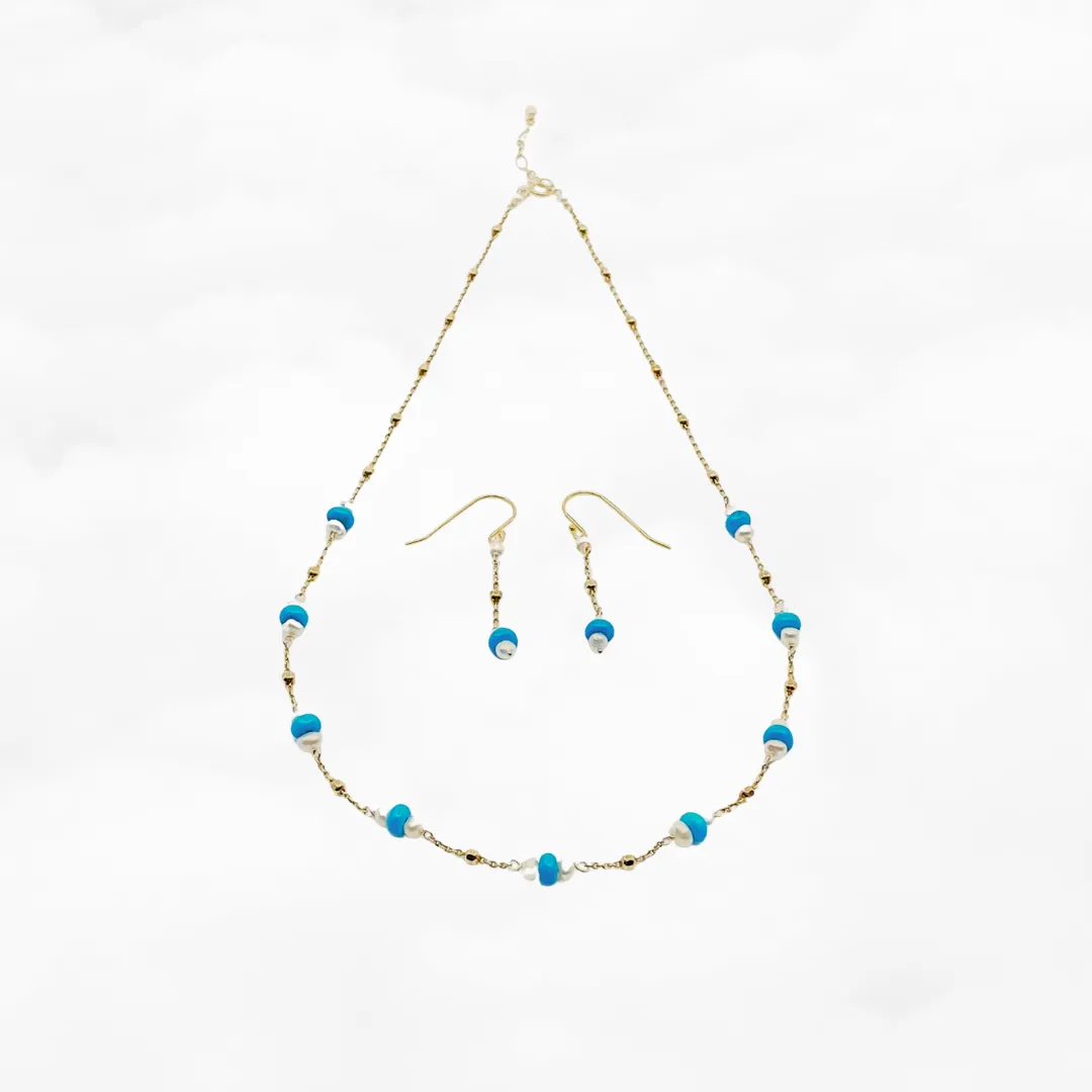 The Nine Turquoise Choker Necklace Set