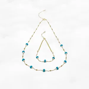 The Nine Turquoise Choker Necklace Set