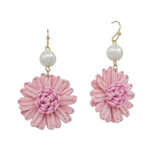 The Pearl and Pink Paper Earring