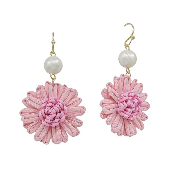 The Pearl and Pink Paper Earring