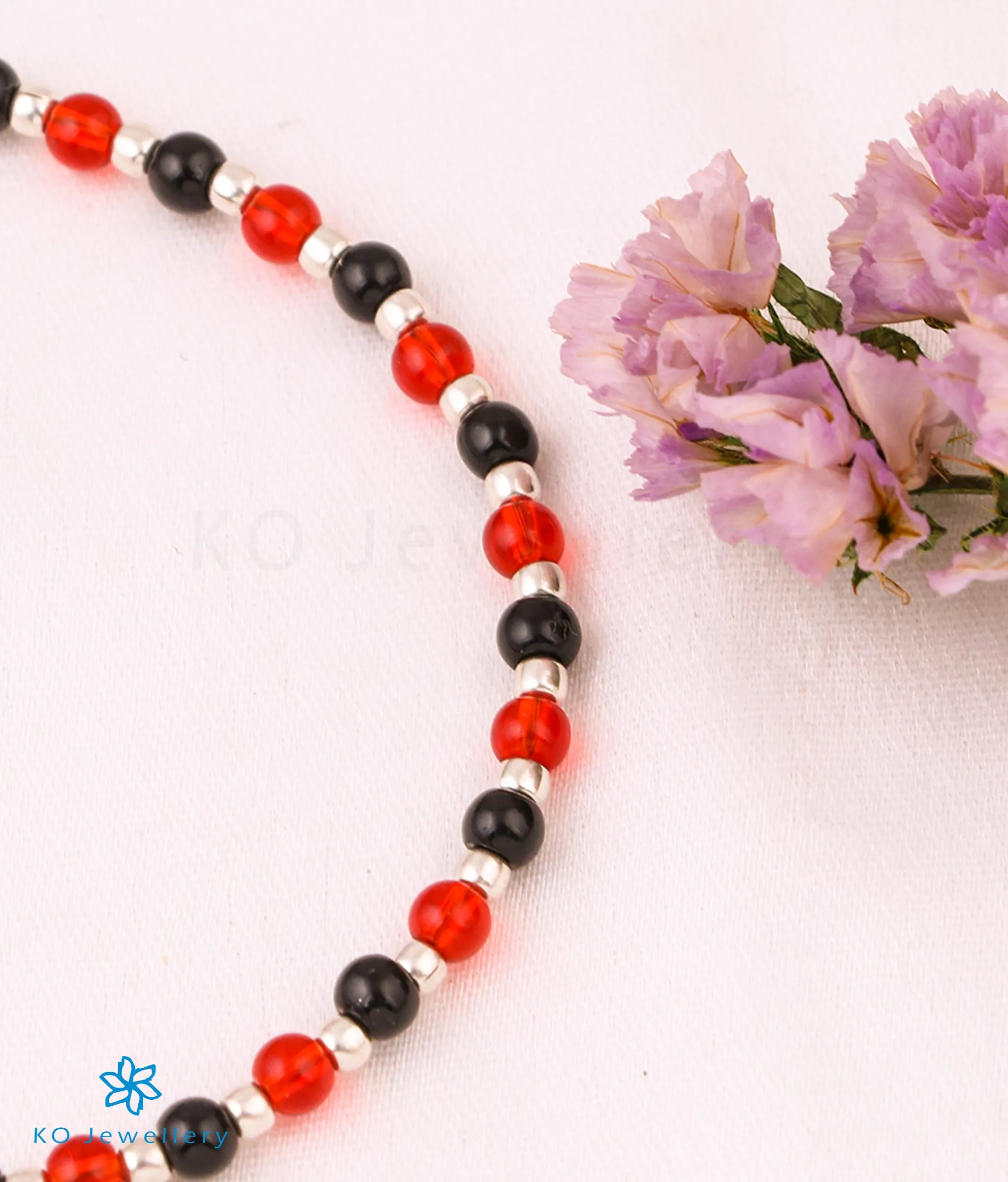 The Rudrani Silver Baby/Kids Nazariya Anklets or Bracelet (6.5 inches)