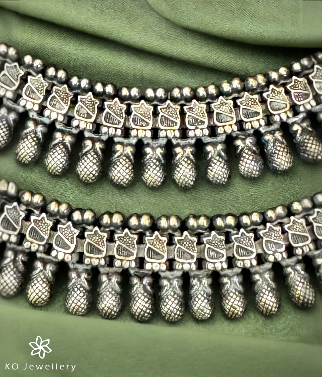 The Yash Plain Silver Bridal Anklets