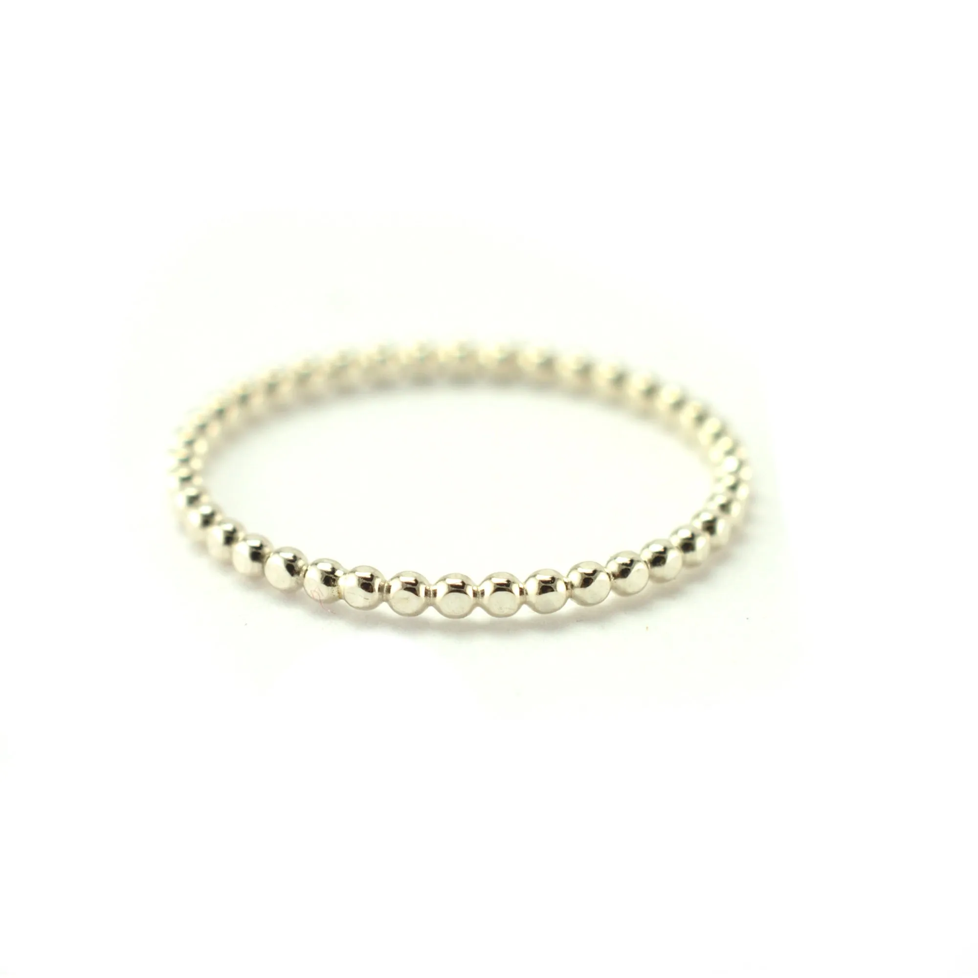 Thin Beaded Stacking Ring