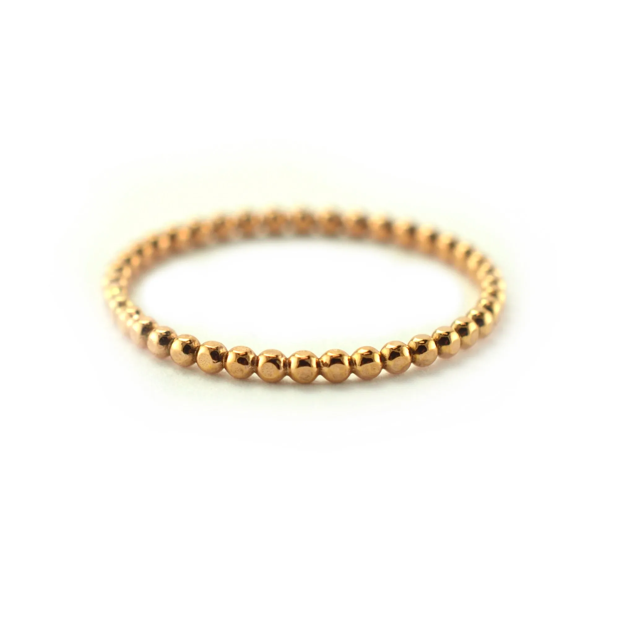 Thin Beaded Stacking Ring
