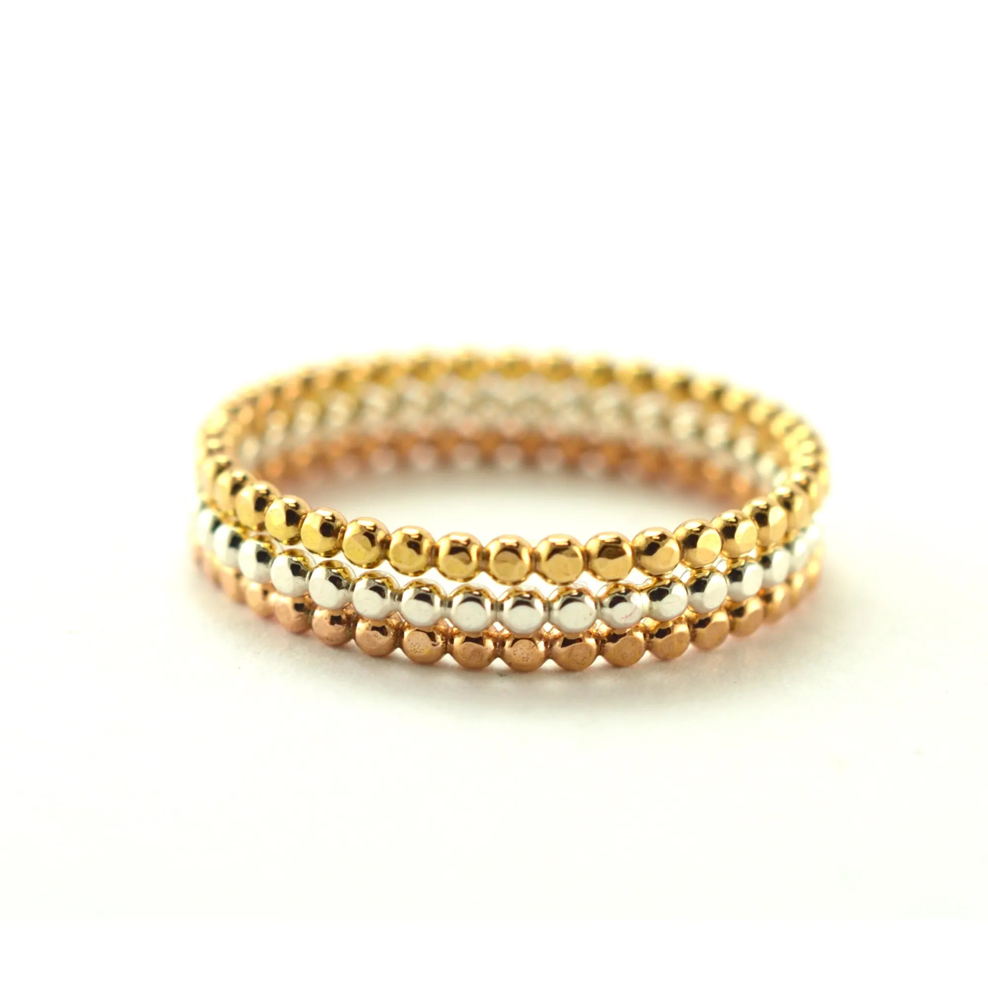 Thin Beaded Stacking Ring