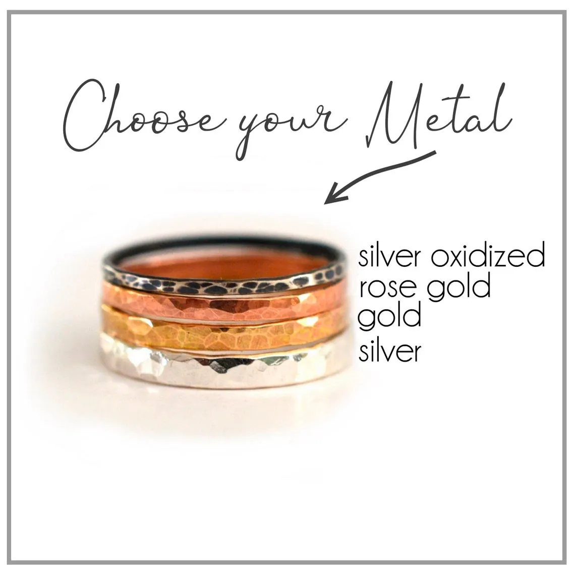 Thin Beaded Stacking Ring