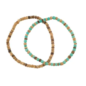 Tiger & Turquoise Coco Bracelet Set