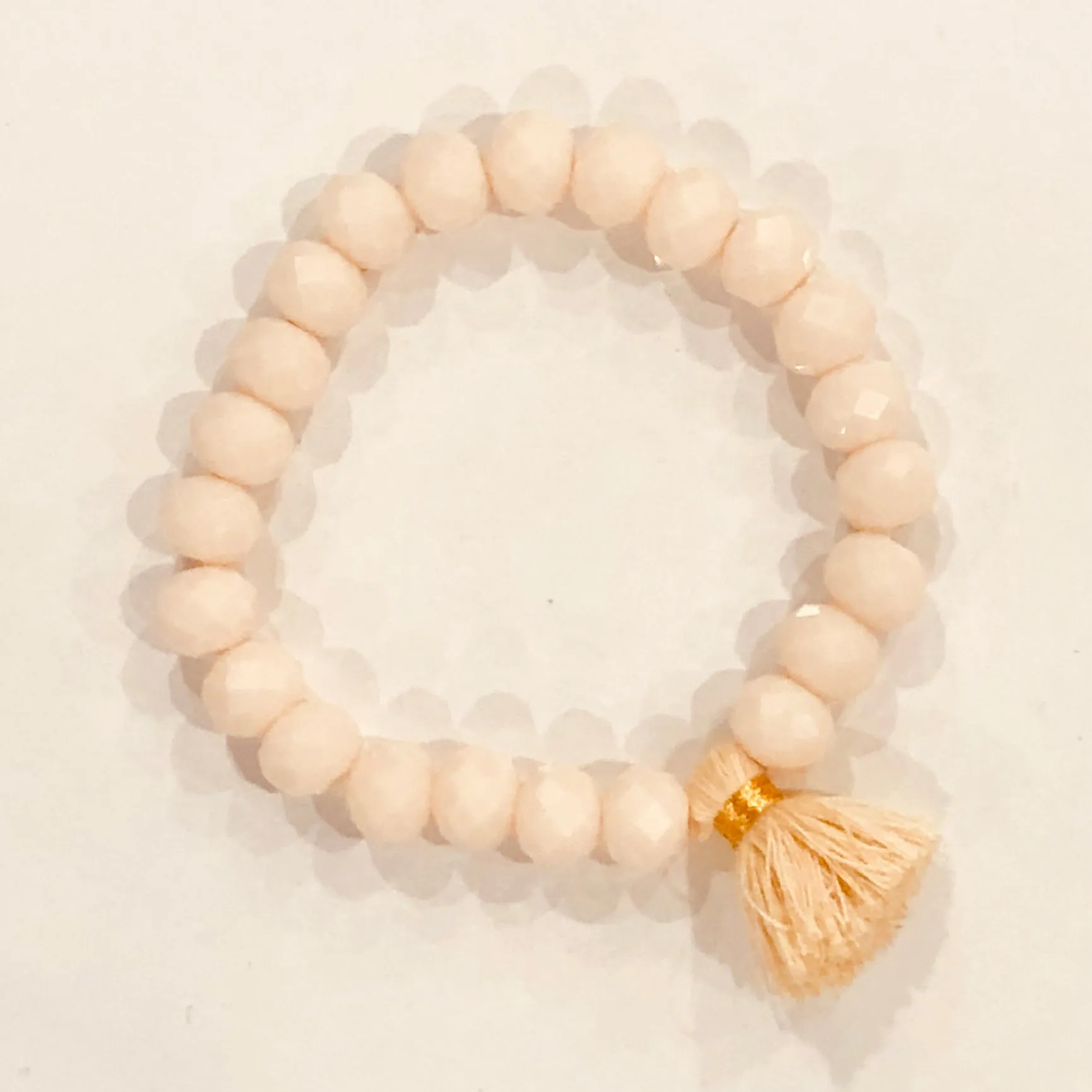 TM. Crystal Bead Tassel Bracelet