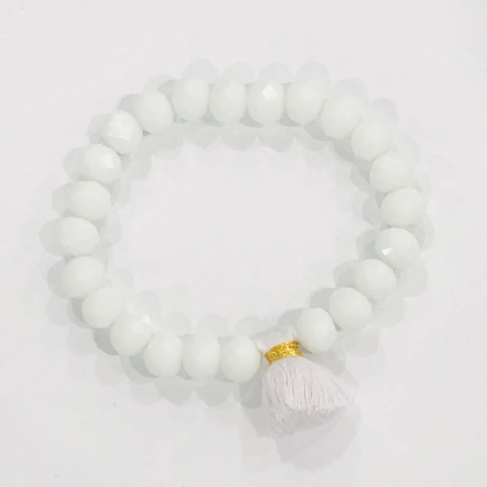 TM. Crystal Bead Tassel Bracelet