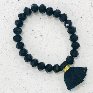 TM. Crystal Bead Tassel Bracelet