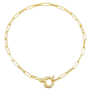 Toggle Oval Link Anklet