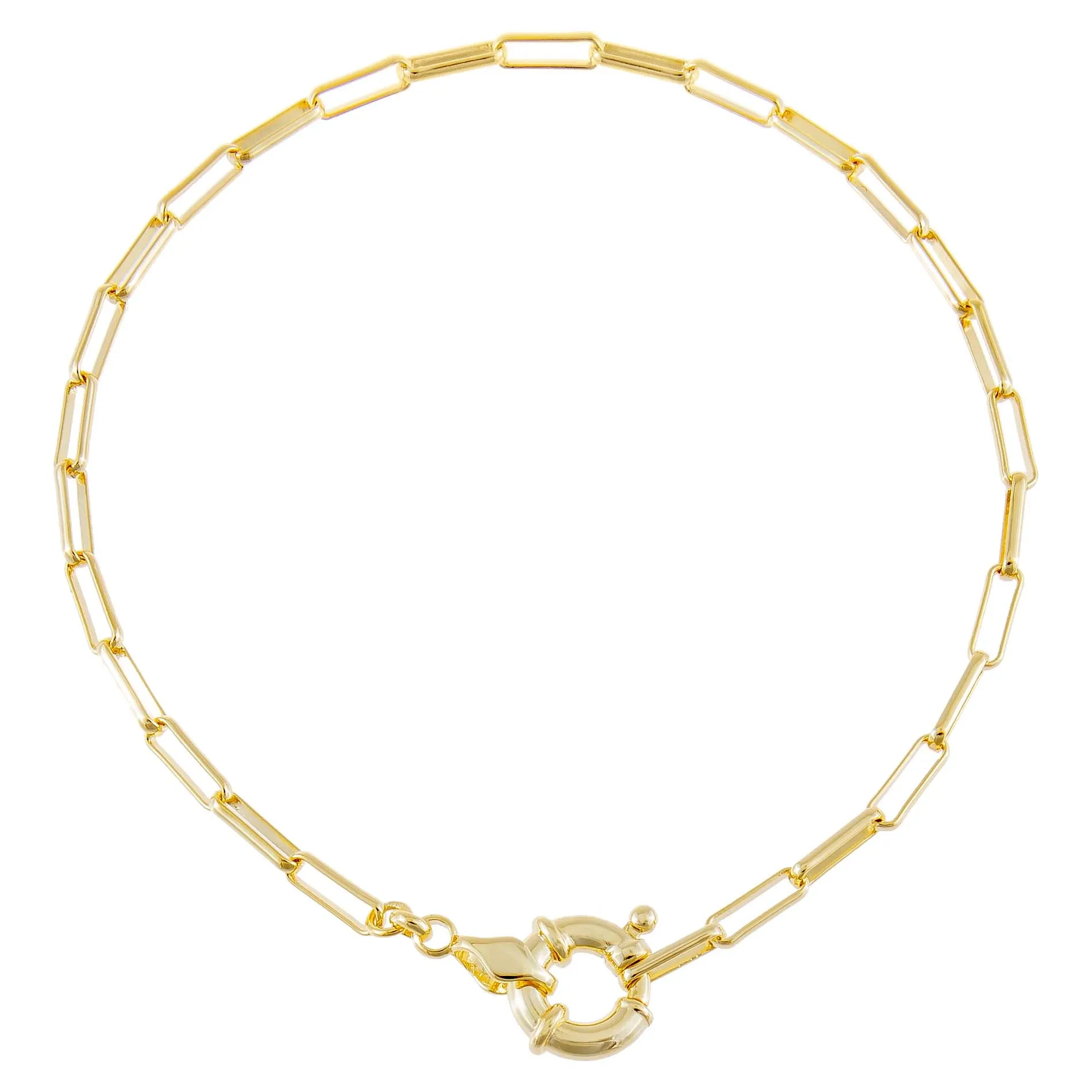 Toggle Oval Link Anklet