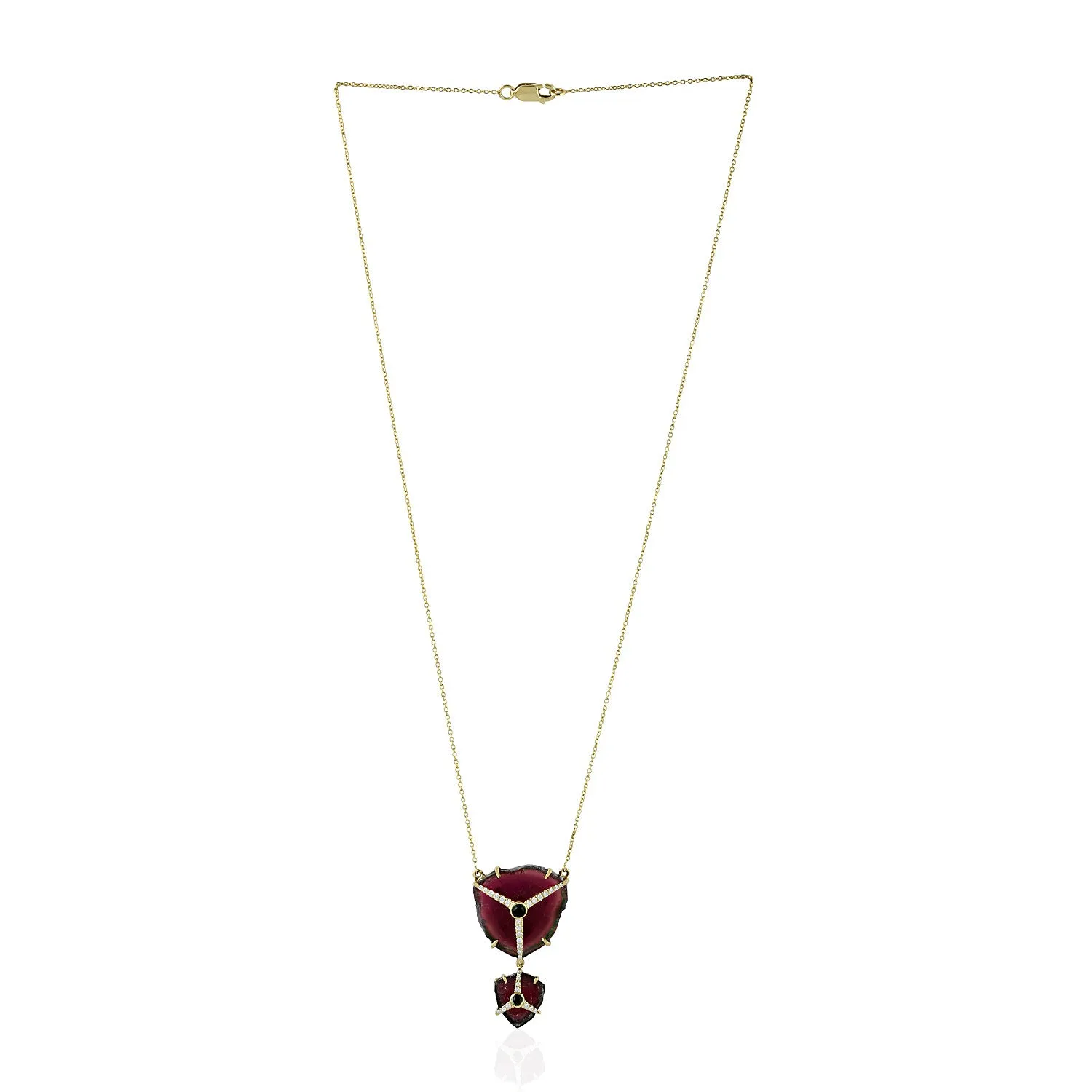Tourmaline Melon Diamond Tourmaline 18k Yellow Gold Choker Necklace On Sale
