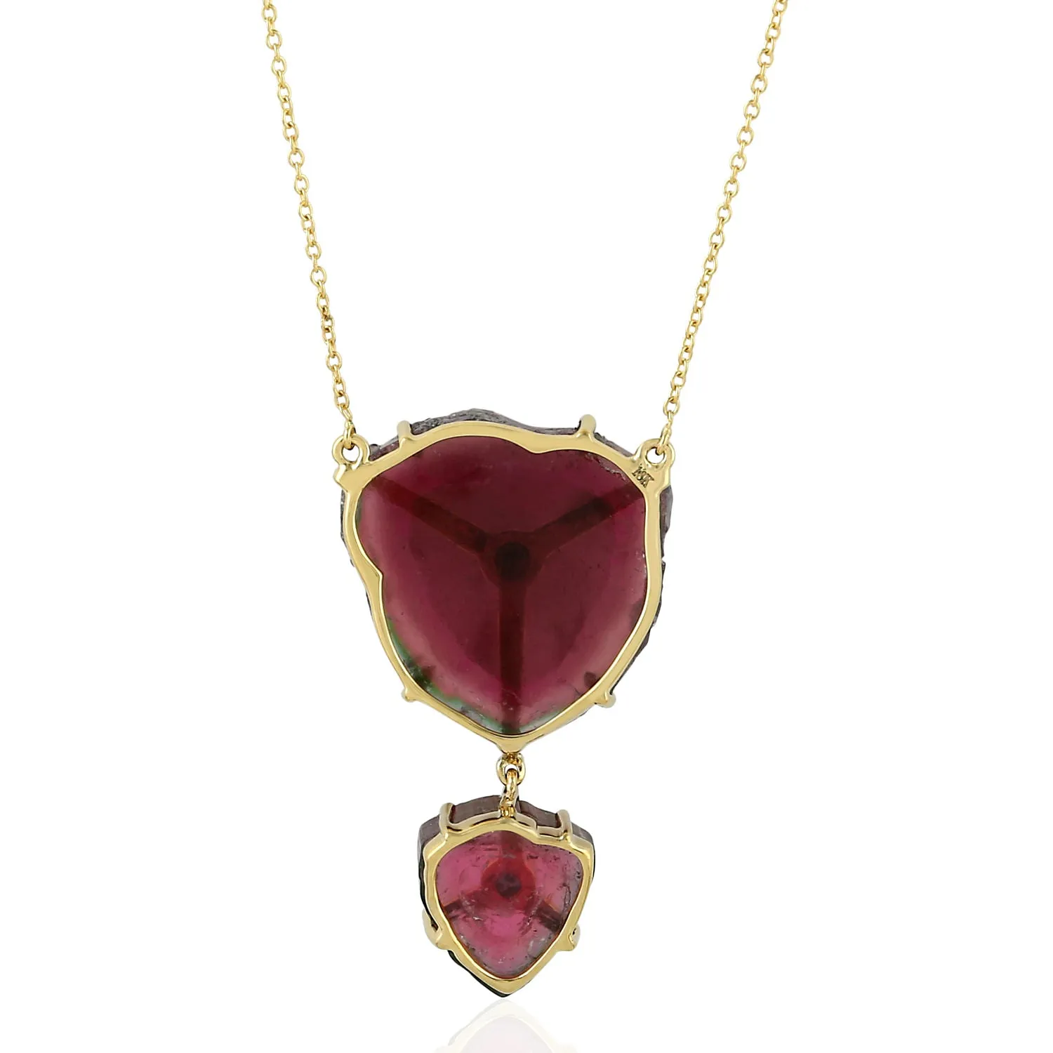 Tourmaline Melon Diamond Tourmaline 18k Yellow Gold Choker Necklace On Sale