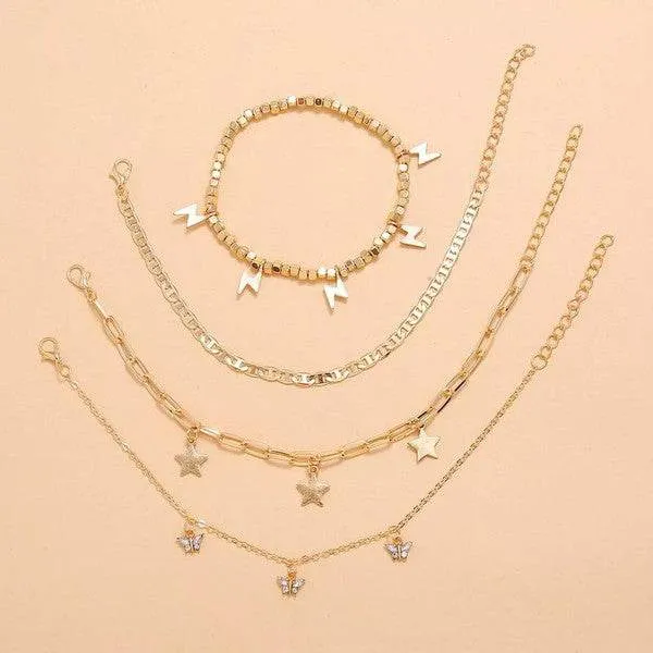 Trendy Player Anklet Set