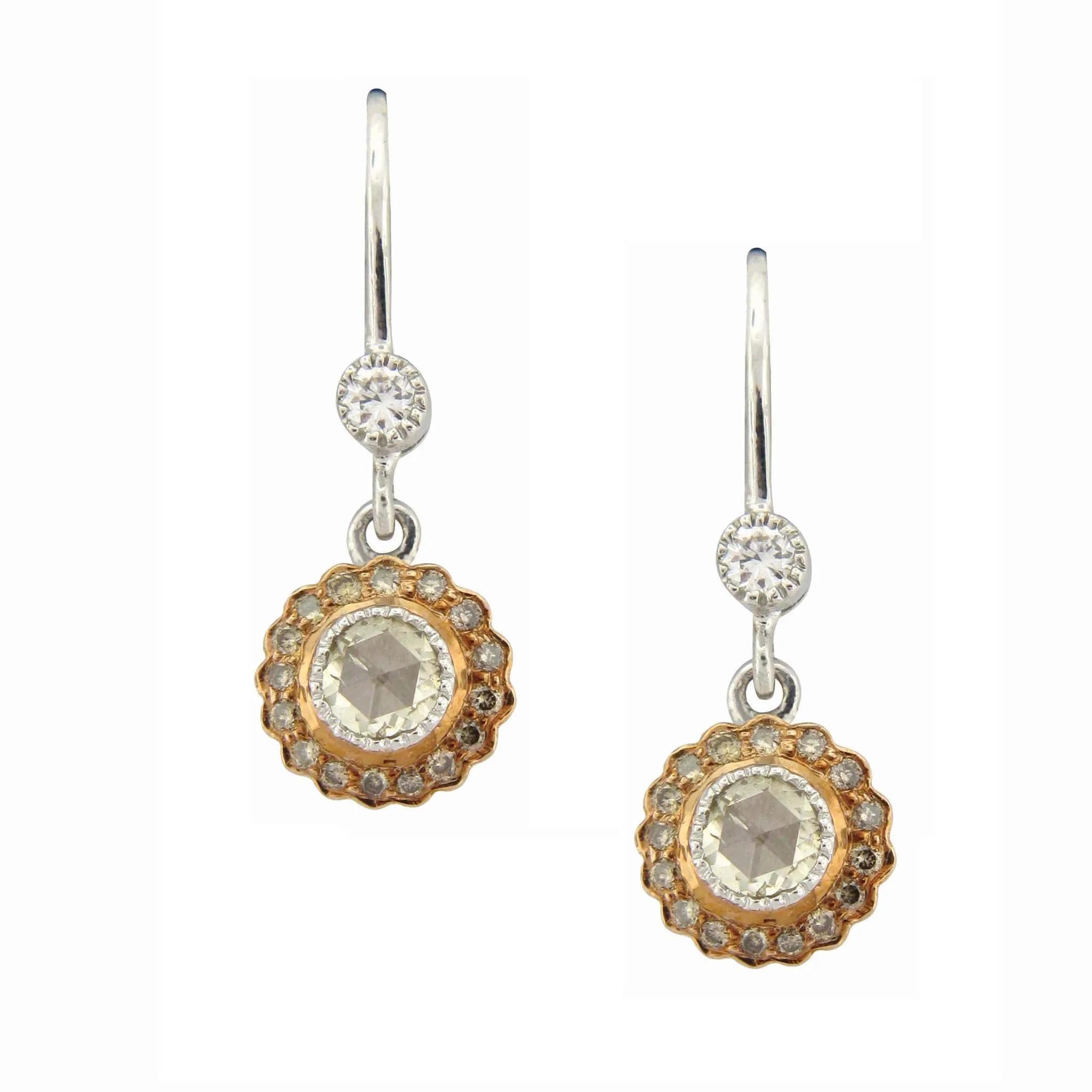 True Romance Champagne Diamond Drop Earrings