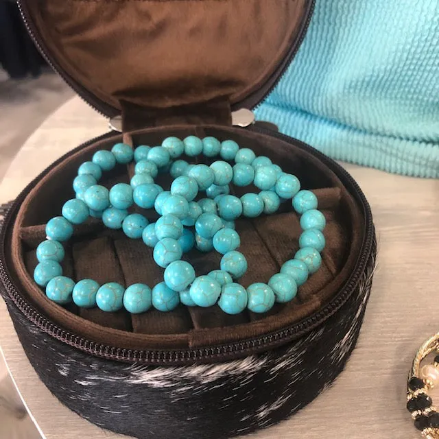 Turquoise Faux Stretch Bracelets