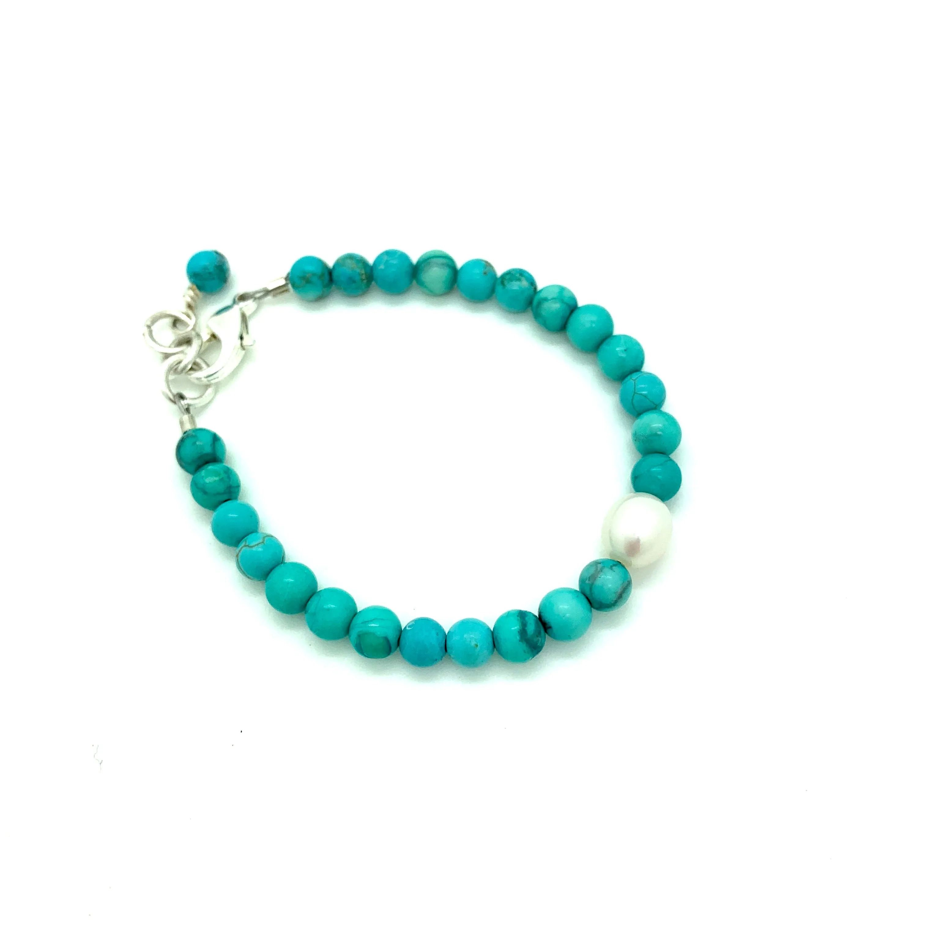 Turquoise   Pearl Baby Bracelet