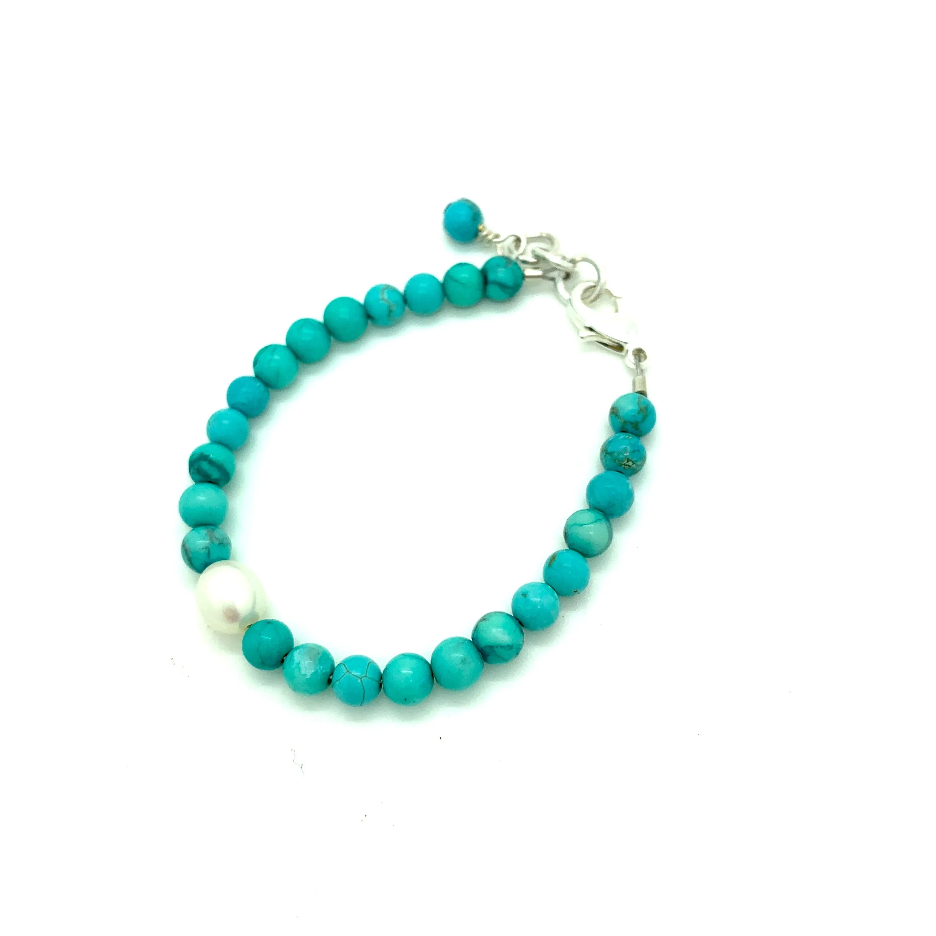 Turquoise   Pearl Baby Bracelet