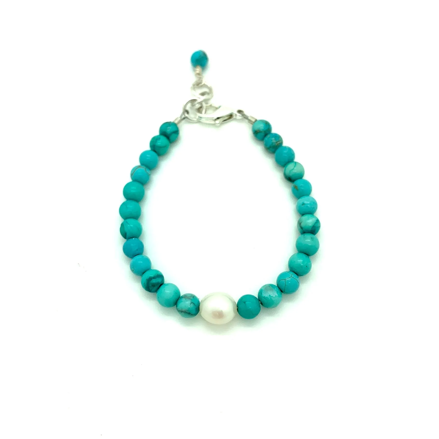 Turquoise   Pearl Baby Bracelet