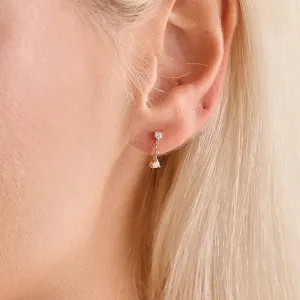 Two Diamond Drop Studs