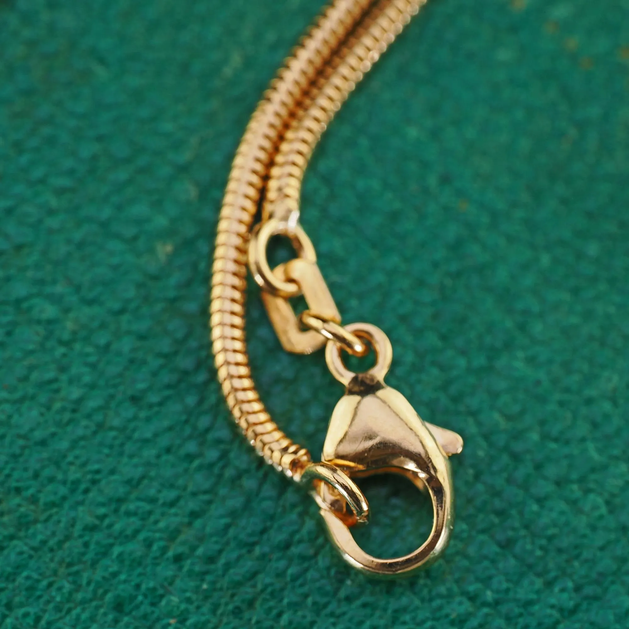 Vintage Estate 14K Yellow Gold Italian Snake Chain Necklace - 19.5 Inches