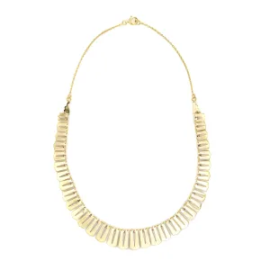 Vintage Fringe Collar Necklace 14k Yellow Gold 16 Inch Choker Length Jewelry