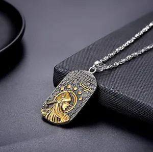 Virgo 3D Dog tag Necklaces