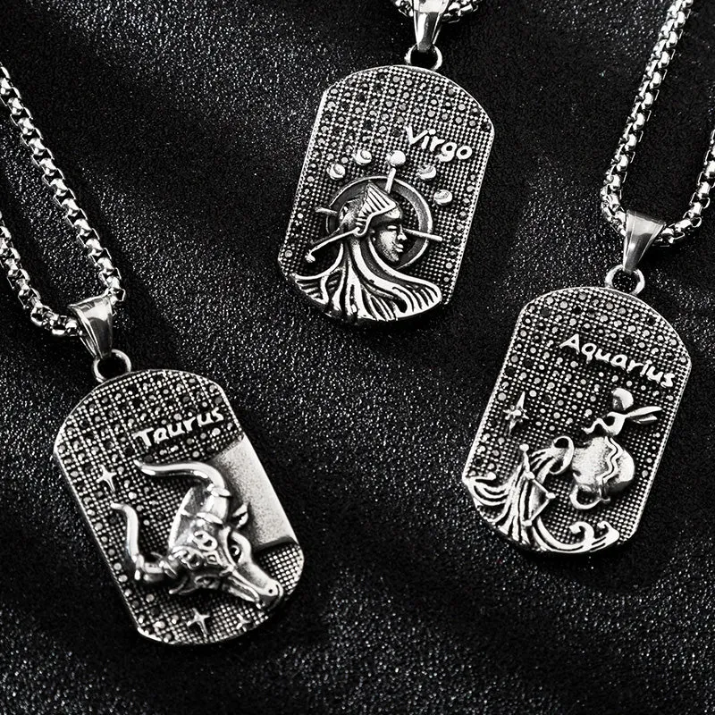 Virgo 3D Dog tag Necklaces