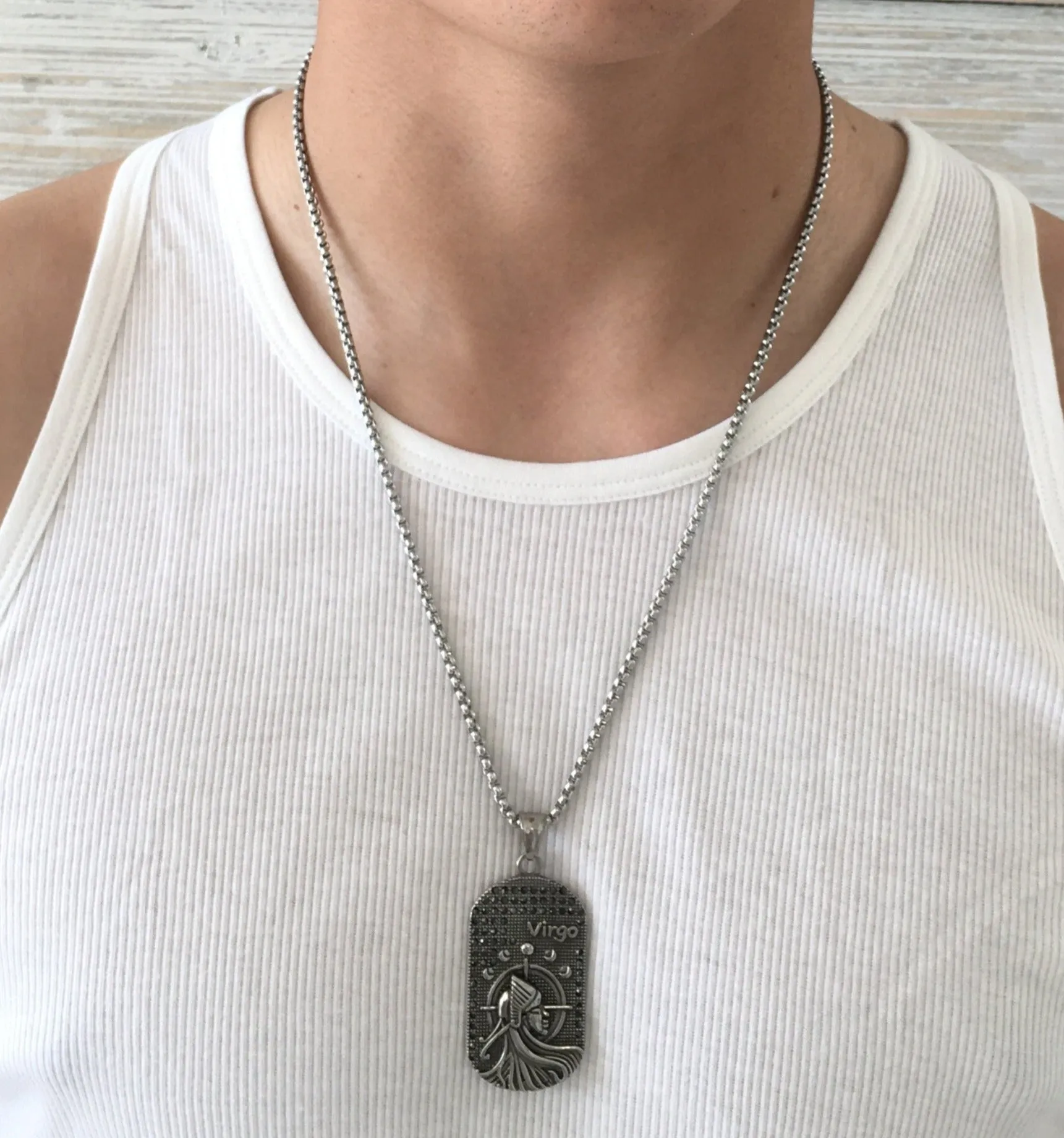 Virgo 3D Dog tag Necklaces