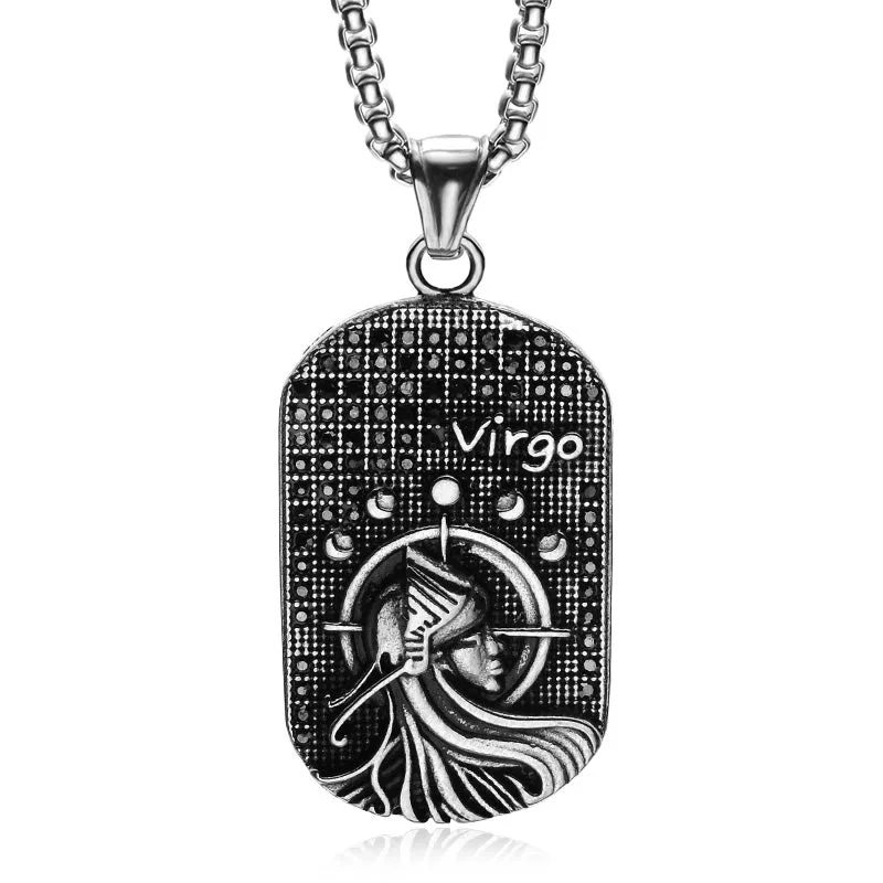Virgo 3D Dog tag Necklaces