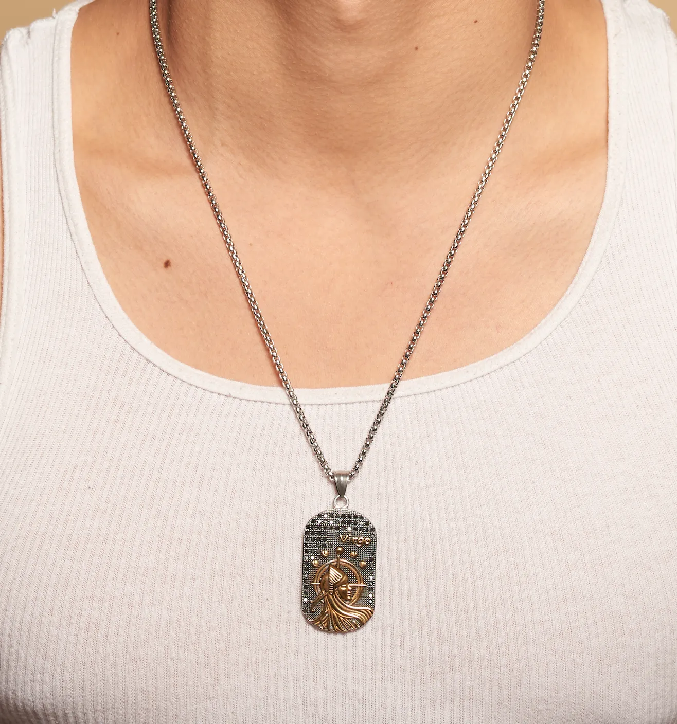 Virgo 3D Dog tag Necklaces