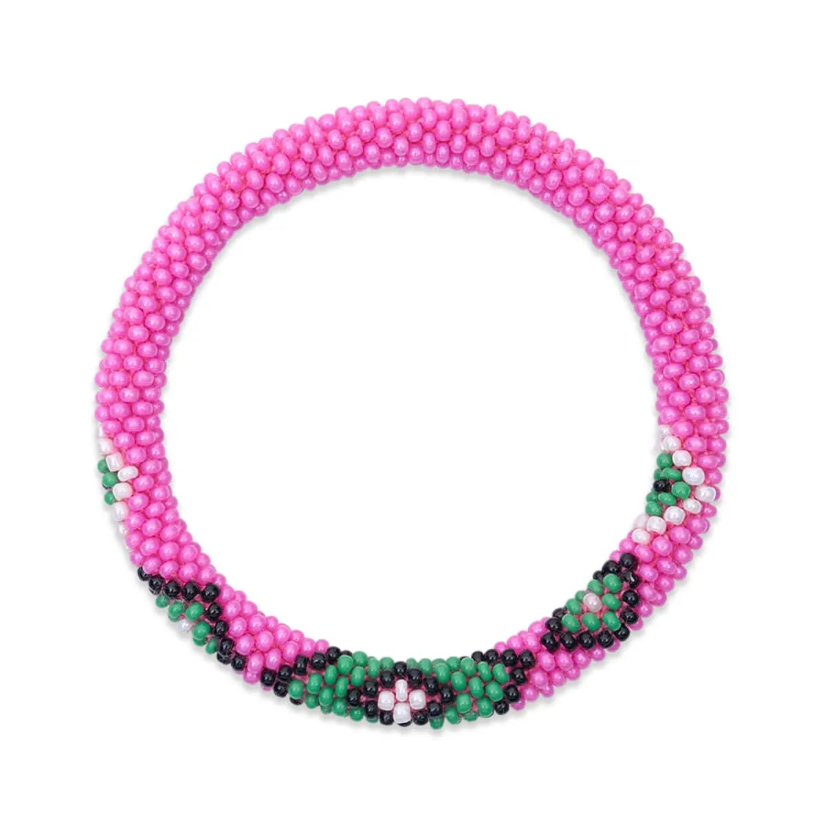 Watermelon Delight | Himalayan Glass Bead Bracelet