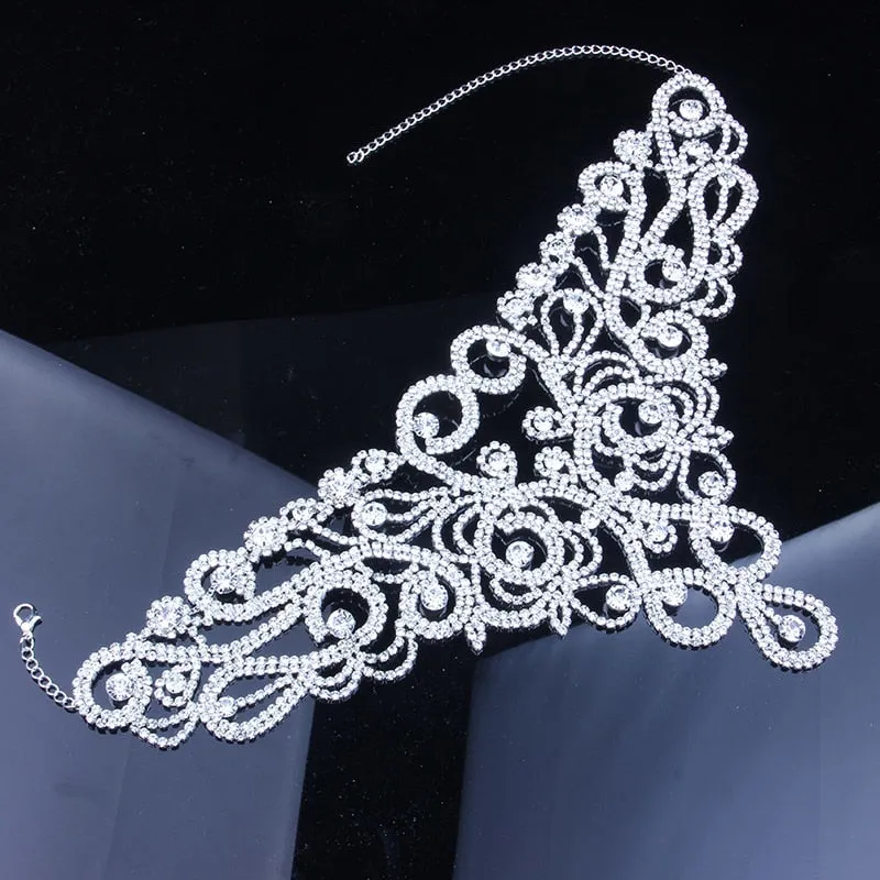 Wedding Choker Statement Necklace Ins Fashion Rhinestone New Bib Collares Crystal Necklace