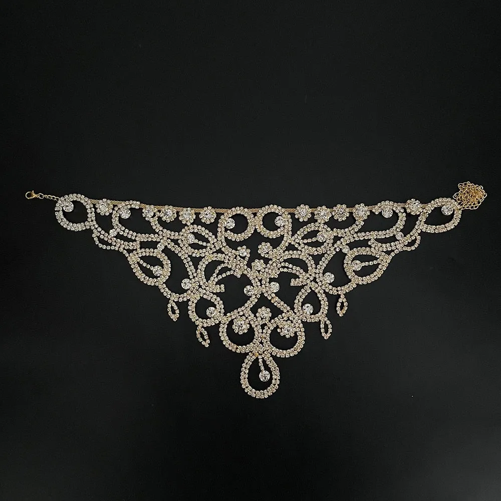 Wedding Choker Statement Necklace Ins Fashion Rhinestone New Bib Collares Crystal Necklace