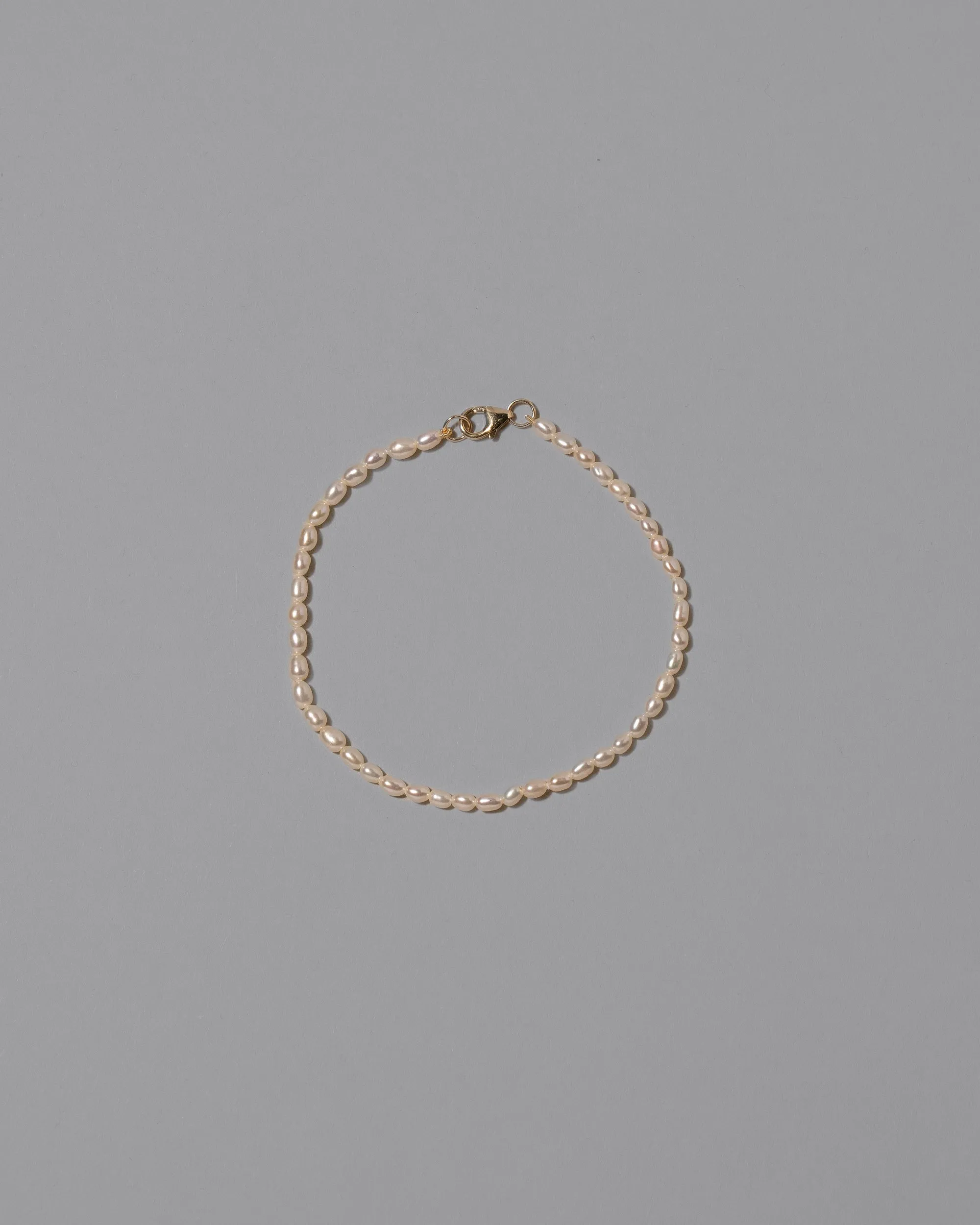 White Oval Seed Pearl Bracelet