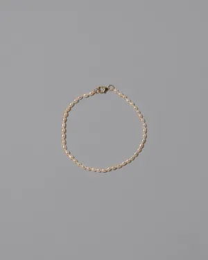 White Oval Seed Pearl Bracelet