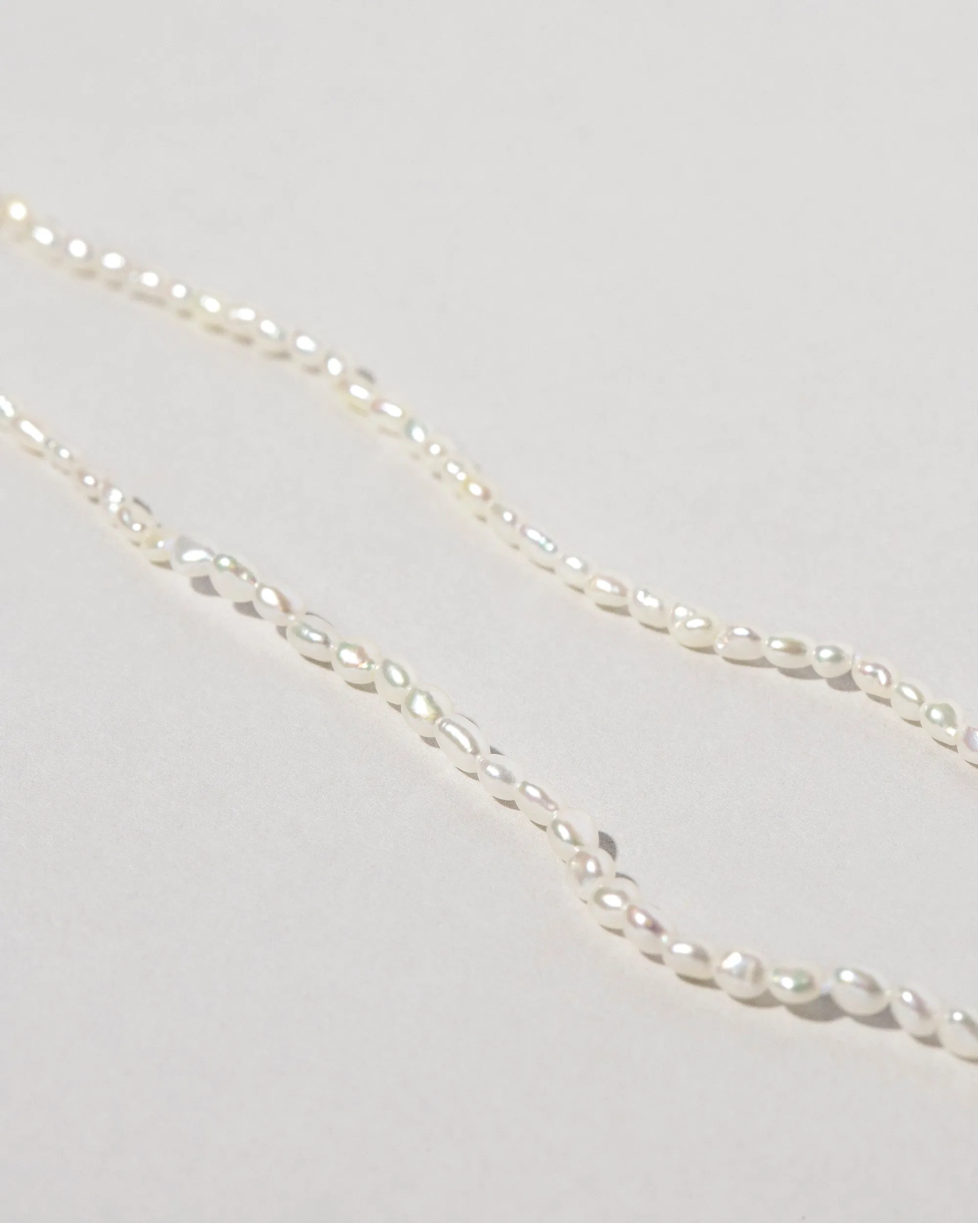White Oval Seed Pearl Bracelet