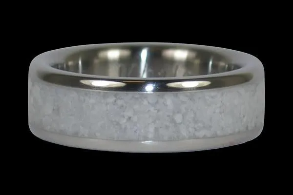 White Pearl Hawaii Titanium Ring