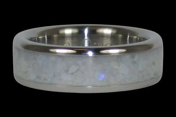 White Pearl Hawaii Titanium Ring