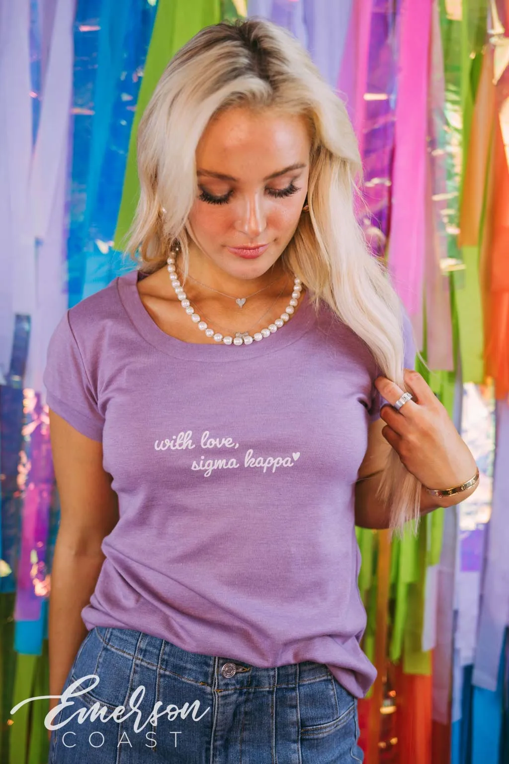With Love Sigma Kappa Lavender Recruitment Tee