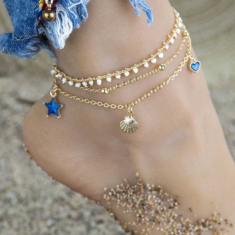 Women&#39;s Fashion Luxury Glamour Anklet Girl Girl Grunge Aesthetics Gold-plated  Cuff Anklet Jewelry Harajuku Accessories