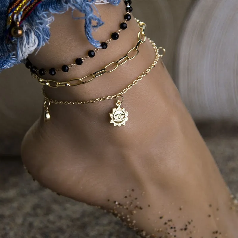 Women&#39;s Fashion Luxury Glamour Anklet Girl Girl Grunge Aesthetics Gold-plated  Cuff Anklet Jewelry Harajuku Accessories