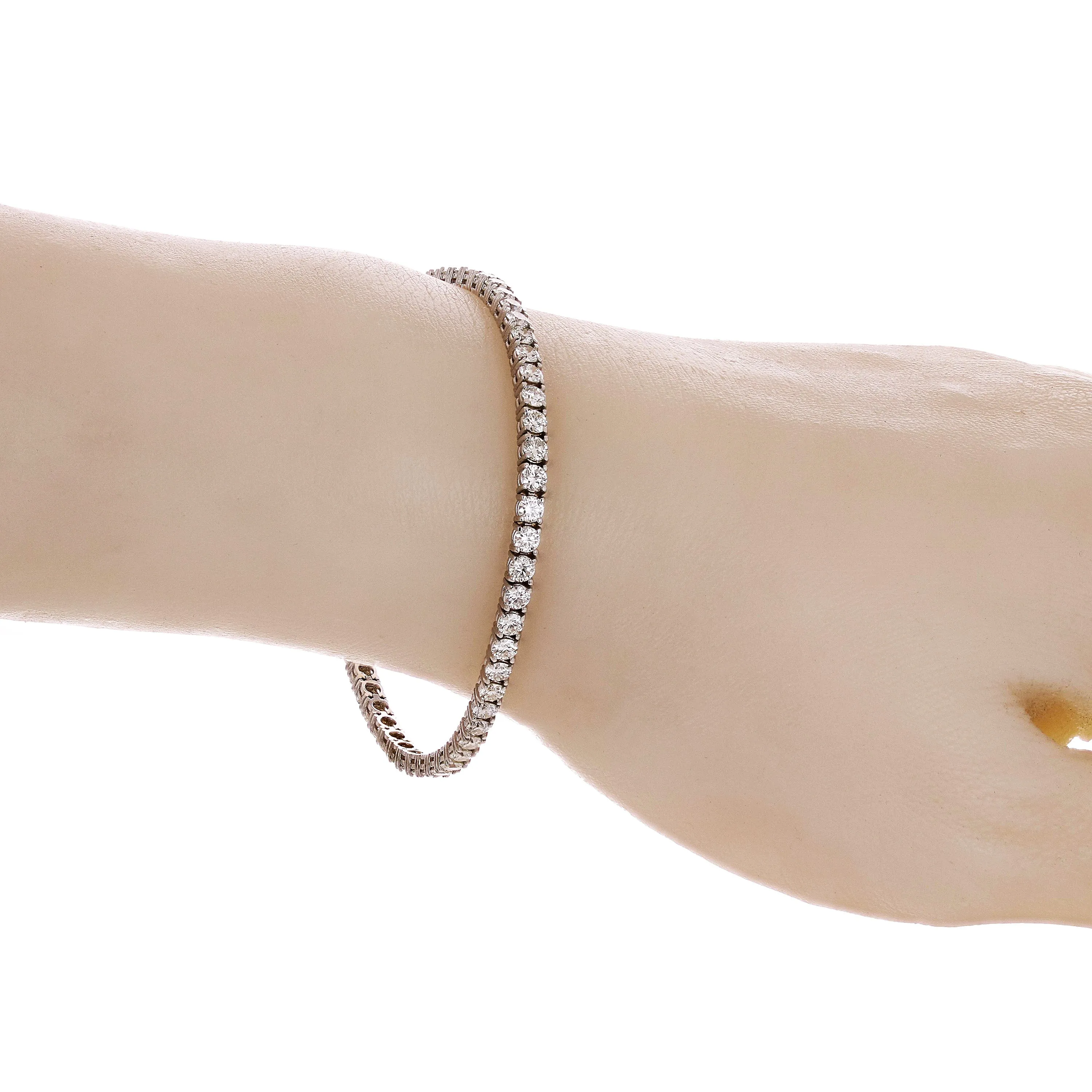 Women's 18k White Gold Diamond Tennis Bracelet