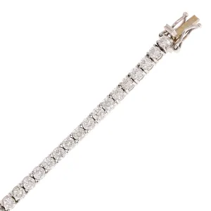 Women's 18k White Gold Diamond Tennis Bracelet