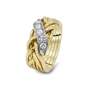 Womens Gold Diamond 6WRD-LD