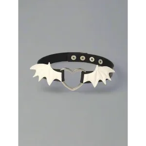 Y2K Punk Moon Choker Necklace in Metal for Unisex Party Style