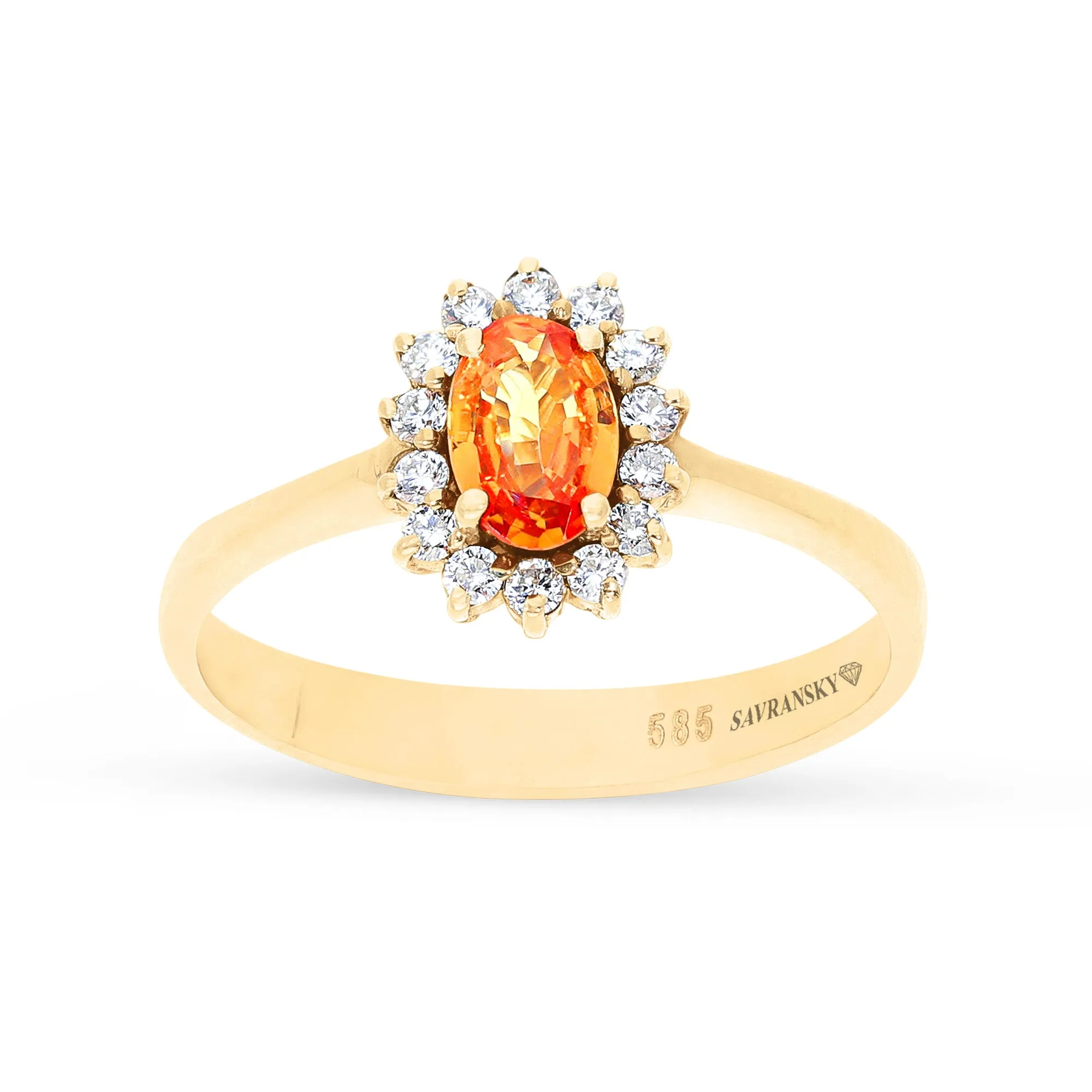 Yellow Birthstone Sapphire Flower Shaped Ring