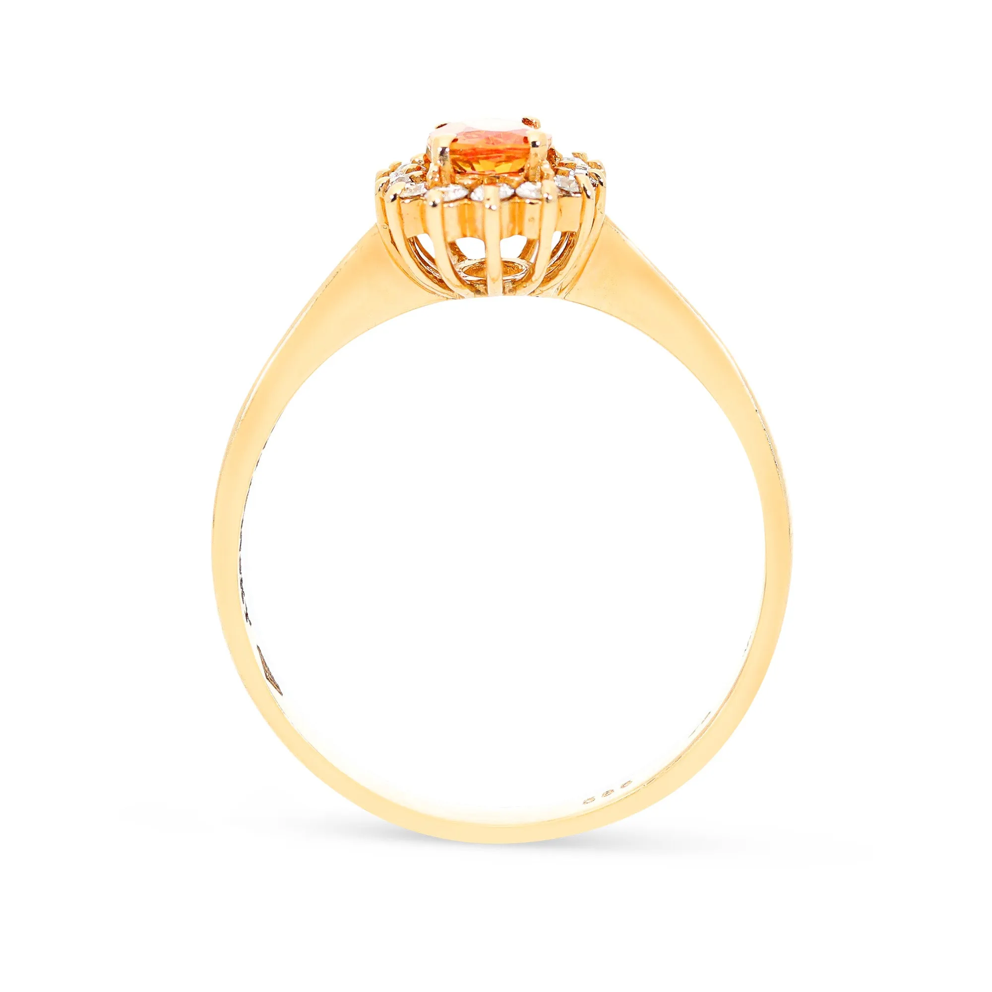 Yellow Birthstone Sapphire Flower Shaped Ring